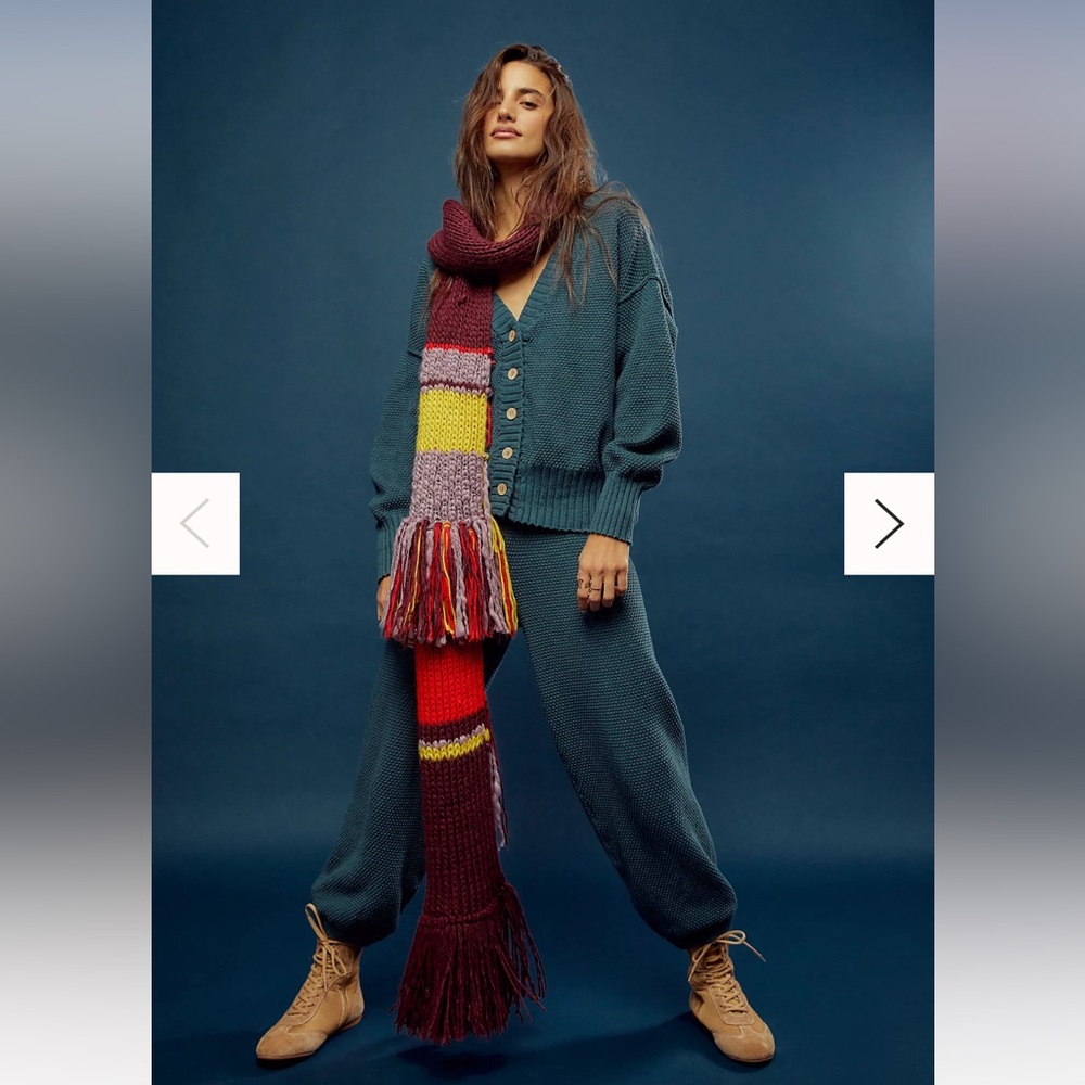 RARE Free People Hailee Cardi Set In BLUE